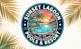 do a tropical summer swimming pool logo