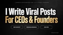 write linkedin ghostwriting post for ceos and founders