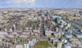 visualize 3d site plan, mixed use development,city masterplan,aerial view render