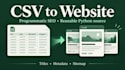 build a programmatic SEO static website from your CSV data