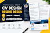 help in cv design and cover letter