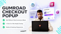 integrate gumroad checkout popup on wordpress elementor