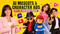 create custom 2d 3d animated mascots and video ads