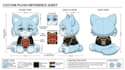 design custom plushie reference sheet stuffed animal character design labubu toy