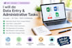 do accurate data entry, copy paste and excel and webresearch