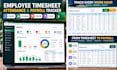 create employee timesheet attendance overtime and payroll tracker in excel