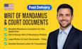 write a detailed mandamus complaint letter for your immigration visa application