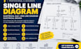 design single line diagram, electrical sld, one line diagram, electrical design