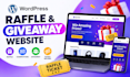 redesign or build raffle website, competitive or giveaway website