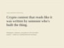 write professional crypto and blockchain content