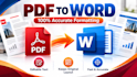 convert PDF to word with 100 accurate formatting and ocr