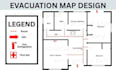 professional evacuation map clear emergency exit routes