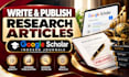 write research articles for google scholar and scopus indexed journals