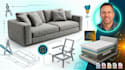 do 3d model furniture, 3d rendering bed, sofa, chair with technical drawings