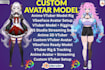 make your anime vrchat furry vtuber avatar model
