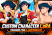train a custom male character lora for illustrious