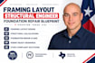 framing layout structural engineer foundation repair blueprint houston texas tx