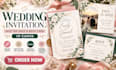 design wedding invitation, save the date and rsvp card in canva