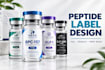 create clean peptide label, vial label and product label design