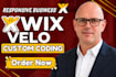 build wix website with wix velo, wix code, wix website design, and wix database