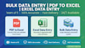 do bulk data entry excel data entry pdf to excel