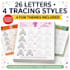 create custom alphabet tracing with child name