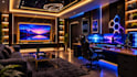 design a professional streamer studio and gaming studio
