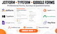 create jotform typeform google forms survey quiz questionnaire online forms