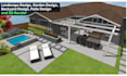 do landscape design, garden design, backyard design, patio design and 3d render