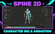 rig animate 2d rpg game character in spine pro, rpg loop animation character des