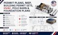 create permit plans, mep, building permit sets, hvac, pole barn, foundation plan