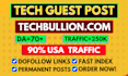 do SEO guest post, tech guest post and publish premium guest post service