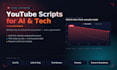 write highly researched ai and technology youtube scripts