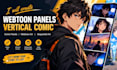 create webtoon panels, vertical comic and professional comic panels
