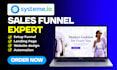build systeme io landing page systeme io website setup systeme io sales funnel