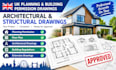 draw UK planning permission, building regulation and structural drawings