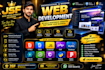 modern responsive website with HTML CSS javascript PHP