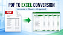 convert PDF financial records into clean excel spreadsheets