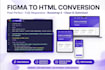 convert your figma design into responsive html css bootstrap
