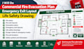 do commercial fire evacuation plan emergency exit layout life safety drawing