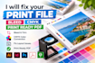 fix your print file, bleed, cmyk and prepare print ready PDF