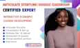 create articulate storyline 360 courses and set up google classroom