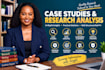 do case study analysis, research reports, and professional summaries