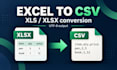 convert excel xlsx and xls files to CSV
