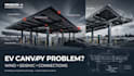 solve ev canopy wind, snow, seismic, connections and complex structural problems