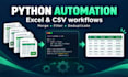 automate repetitive excel and CSV tasks with python
