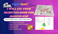 fix rejected book for kdp publishing, copyedit kdp final proofreading