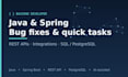 fix bugs and do quick tasks in your java spring backend
