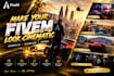 create a cinematic fivem video, gameplay showcase or promo