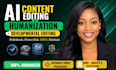 humanize ai content, ebook editing, ai content editing